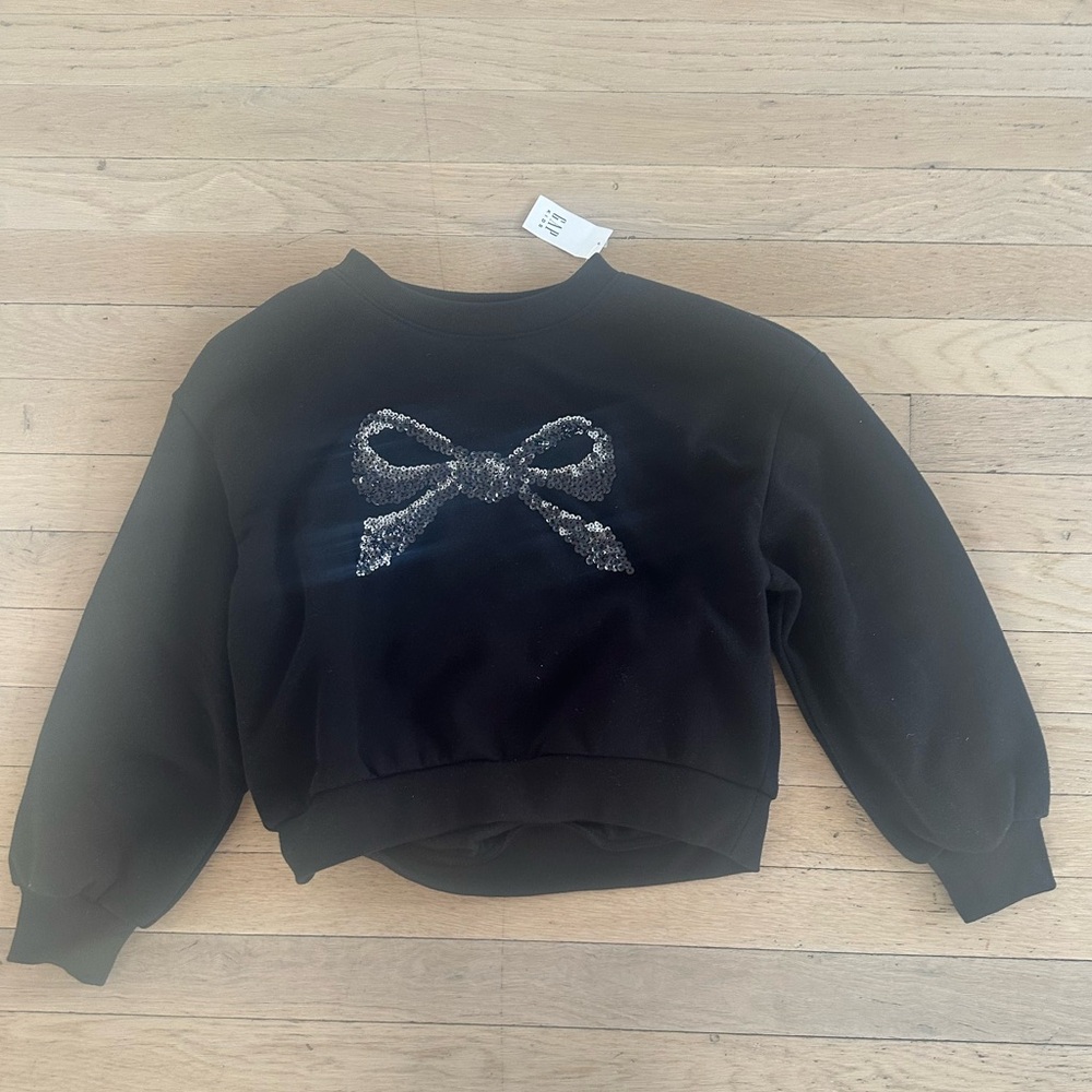 Gap girls sequined bow sweatshirt